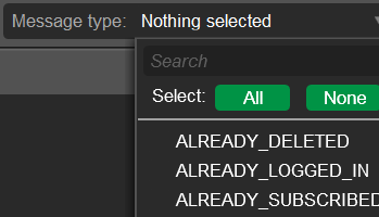 Message type parameter