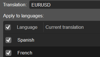 Bulk symbol translation