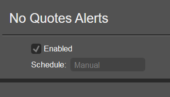 No quotes email alerts